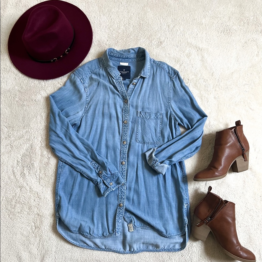 Denim Button Down Shirt